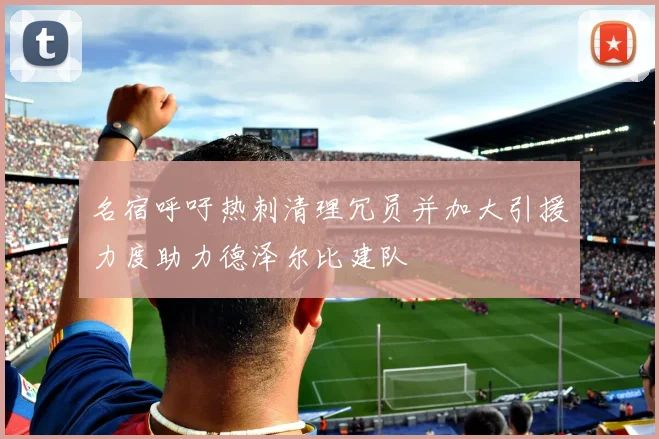 名宿呼吁热刺清理冗员并加大引援力度助力德泽尔比建队
